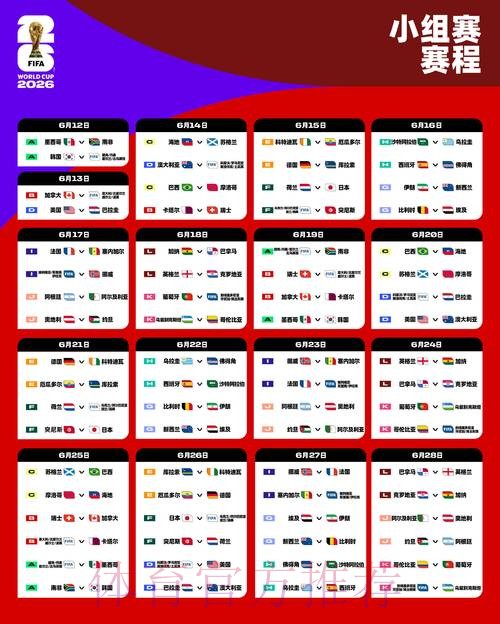 2026世界杯小组赛赛程今日观看指南官网入口